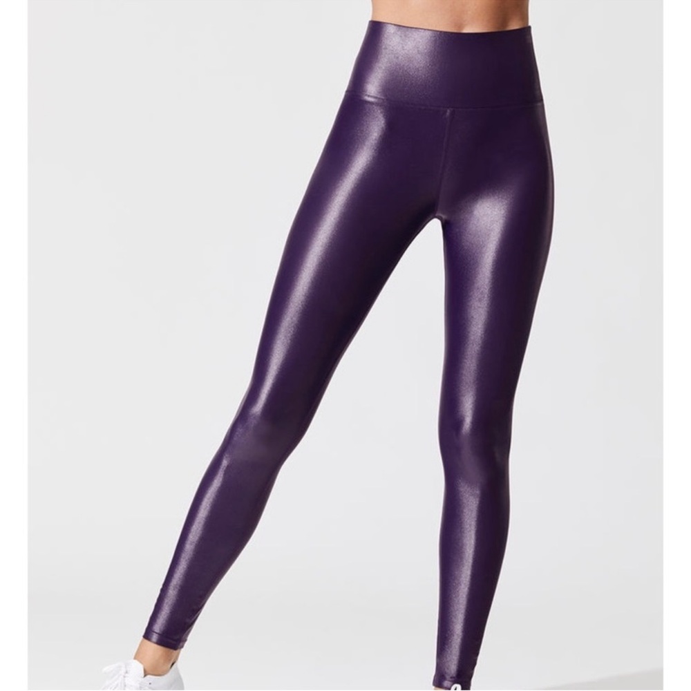 Carbon38 Purple Metallic Leggings